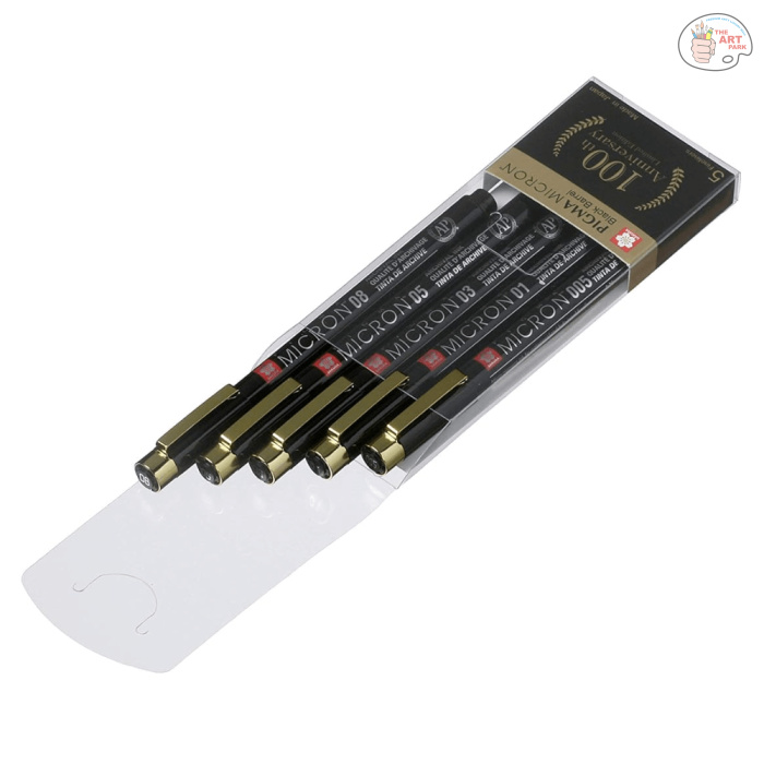 SAKURA PIGMA MICRON BLACK BARREL ANNIVERSARY ADDITION FINELINER SET OF 5 - Image 3