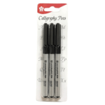 Sakura Calligraphy Pens Black Pack of 3 (1mm, 2mm, 3mm)