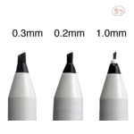 Sakura Calligraphy Pens Black Pack of 3 (1mm, 2mm, 3mm) - Image 3