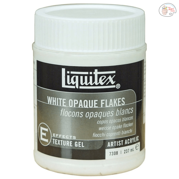 LIQUITEX ACRYLIC MEDIUM WHITE OPAQUE FLAKES 237 ML - Image 2