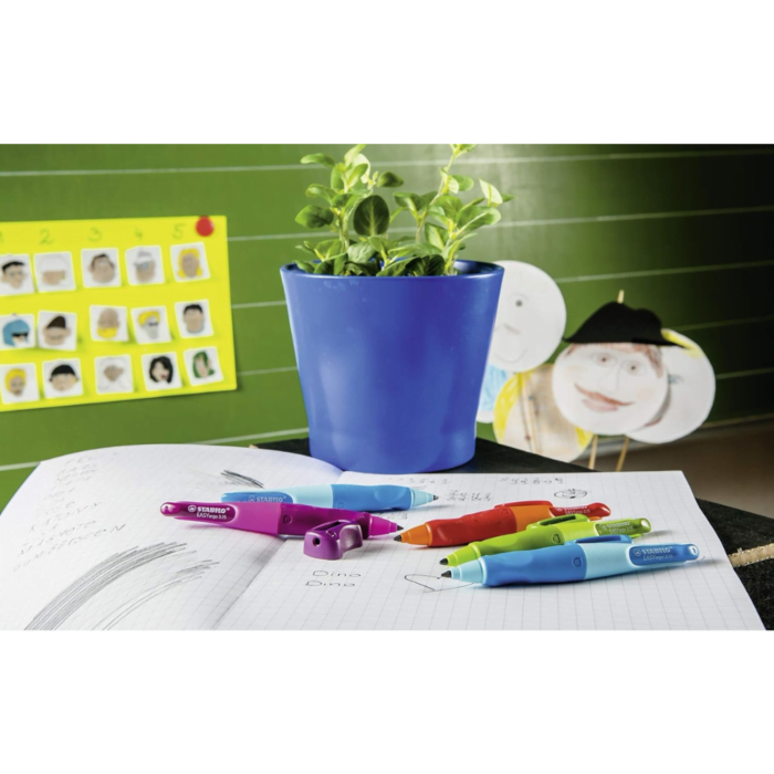 STABILO Handwriting Pencil EASYergo 3.15 MM - Right Handed - Pink/Lilac - Image 3