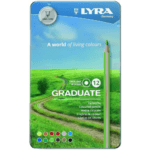 Lyra Graduate Colour Pencil Set with Metal Case (Assorted, Pack of 12)