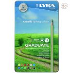 Lyra Graduate Colour Pencil Set with Metal Case (Assorted, Pack of 12)