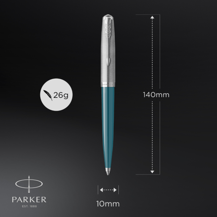 PARKER 51 TEAL BLUE CT BALLPOINT PEN - Image 4