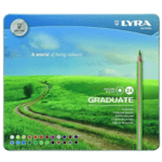 Lyra Graduate Colour Pencil Set with Metal Case (Assorted, Pack of 24)