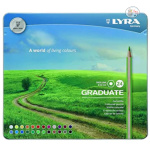 Lyra Graduate Colour Pencil Set with Metal Case (Assorted, Pack of 24)