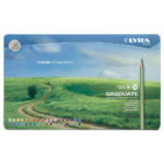 Lyra Graduate Colouring Pencils, 3.8mm Thick Lead, 36 Assorted Colours, Technical & Artistic Drawing, Tin Box, Ideal for Student Artists & Schools