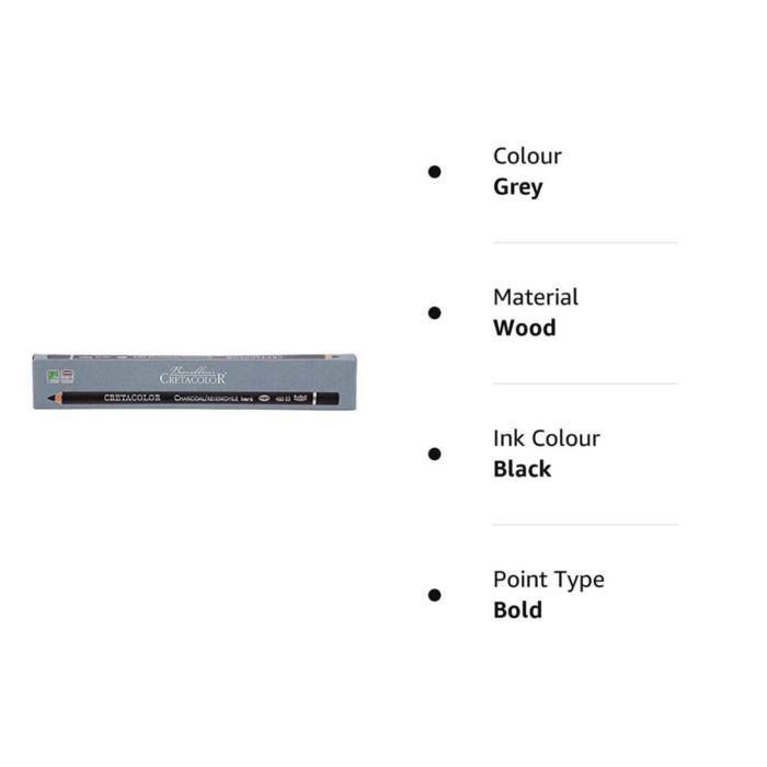 Cretacolor Artists Charcoal Pencils Set Of 3 Pencils | Hard - Image 2