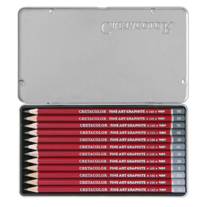 CRETACOLOR Cleos Fine Art Graphite Pencils Set of 12, Black - Image 2
