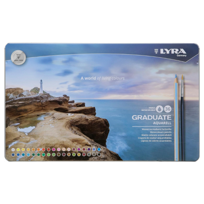 1 (39) LYRA Graduate Aquarell Colored Pencil Set, Assorted Colors, Set of 36 - Image 1