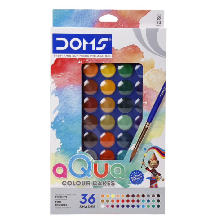 1 (4) DOMS 36 water colour cakes (Set of 36, Multicolor) - Image 1
