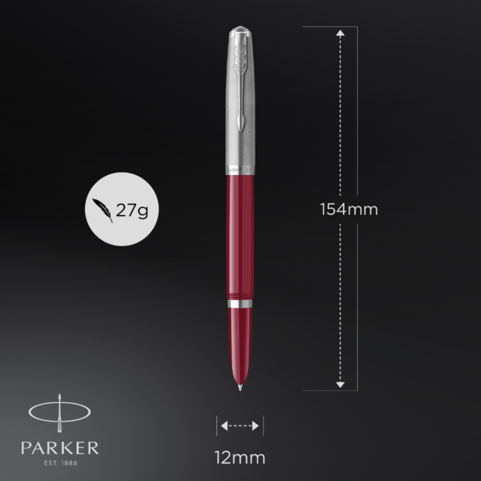 PARKER 51 BURGUNDY CT FOUNTAIN PEN - Image 5