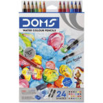 DOMS Super Soft 3.3mm Lead 24 Shades Pre-Sharpened Water Color Pencil| Hexagonal Shaped Color Pencils  (Set of 1, Assorted)