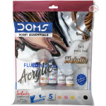 DOMS Metallic Fluid Acrylic Painting Set