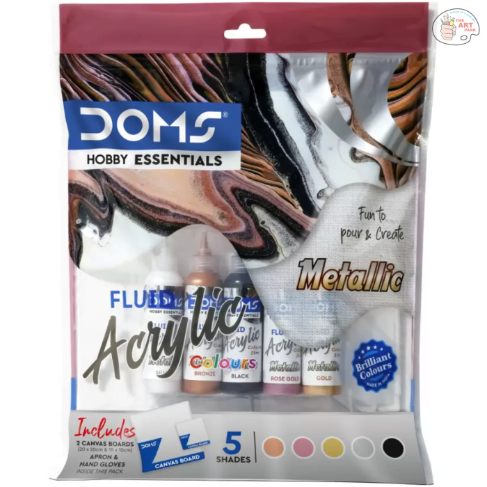 1 (58) DOMS Metallic Fluid Acrylic Painting Set - Image 1