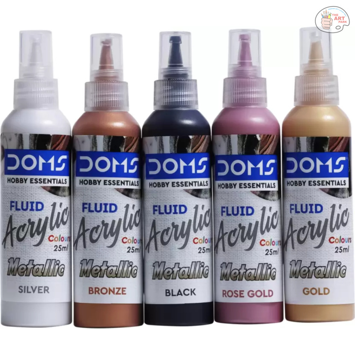 DOMS Metallic Fluid Acrylic Painting Set - Image 2