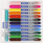 DOMS 14 Shades Brush Pen Box Pack Brush Tip Nib Sketch Pens  (Set of 1, Multicolor) - Image 2