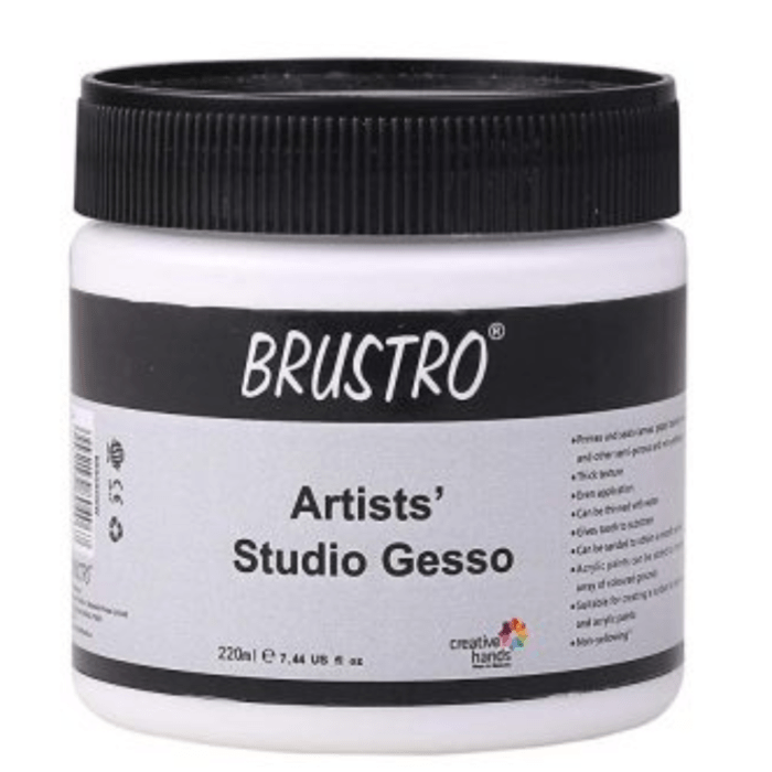 1 (7) BRUSTRO Studio Gesso White 220ml - Image 1