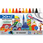 DOMS Bi-colour Wax crayons 24 shades  (Set of 1, Multicolor)