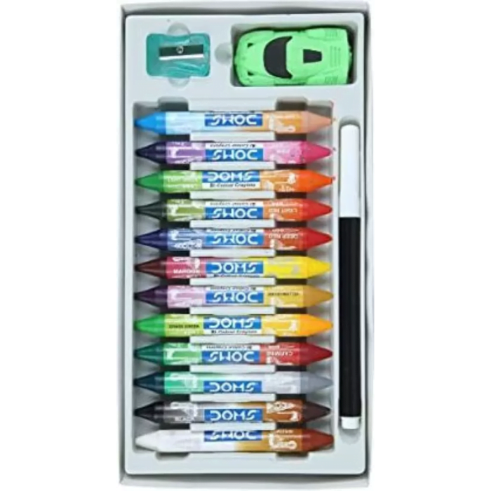 DOMS Bi-colour Wax crayons 24 shades  (Set of 1, Multicolor) - Image 2