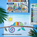 DOMS Bi-colour Wax crayons 24 shades  (Set of 1, Multicolor) - Image 3