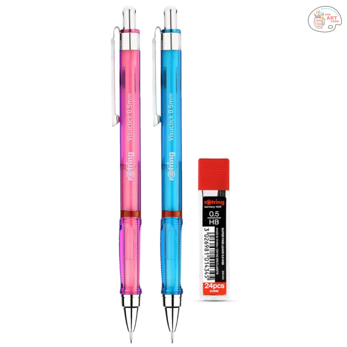 Rotring Visuclick Mechanical Pencil 0.5 mm Box of 2 with 24 HB Leads - Image 2