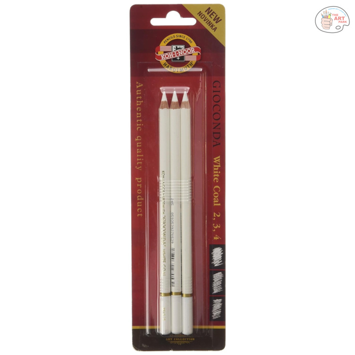 1 Koh-I-Noor White Coal Pencils - Pack of 3 - Image 1