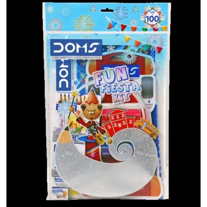 DOMS • PLASTIC CRAYONS • 28 SHADES (2) DOMS FUN FIESTA KIT - Image 1