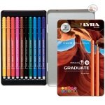 Lyra Graduate Fineliner Markers, Assorted, Metal Box of 10