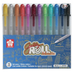 Sakura Gelly Roll Metallic Gel Pens - Set Of 12 Assorted Colors - Metallic Shades