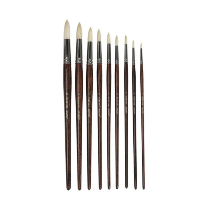 Brustro Artists Bristle White Round 2 NUMBER Brush Series 1008 - Image 2