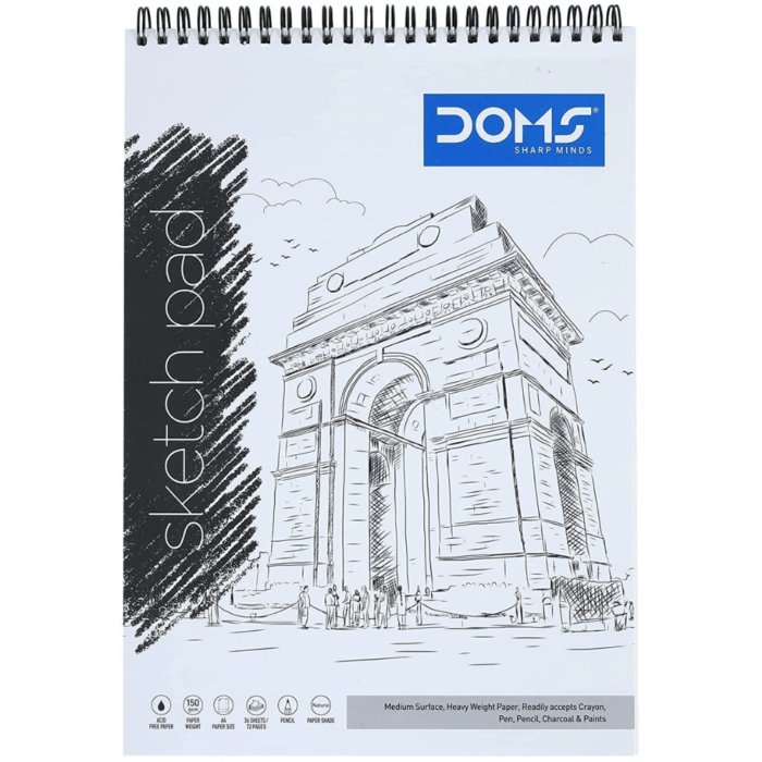 Untitled design (2) DOMS Sketch Pad A4 150 GSM 72 PAGES - Image 1
