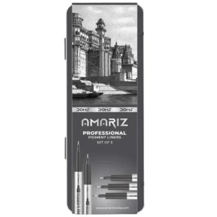 Untitled design (2) DOMS AMARIZ PROFESSIONAL PIGMENT LINERS SET OF 5 0.5,0.1,0.2,0.3,0.5 - Image 1