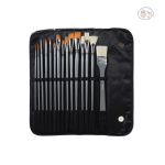 BRUSTRO Mixed Brushes Long Handle (in PU Wallet)