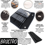 BRUSTRO Mixed Brushes Long Handle (in PU Wallet) - Image 3