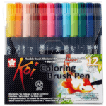 Sakura Koi Colouring Brush Pen Set - 12 Colours