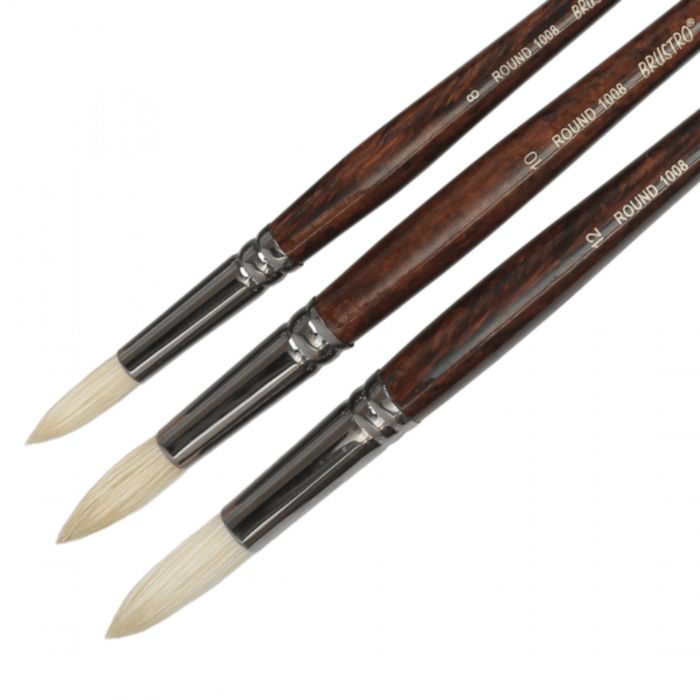 Bristlewhite Round Brush1008 (No. 8, 10, 12) - Image 2