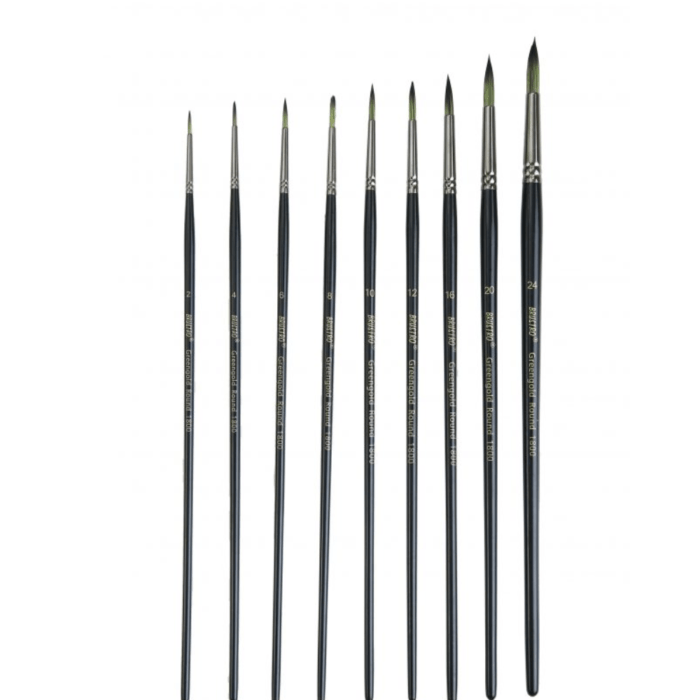 Untitled design (31) BRUSTRO Greengold Round (Brush Nos. 2, 4, 6, 8) - Image 1