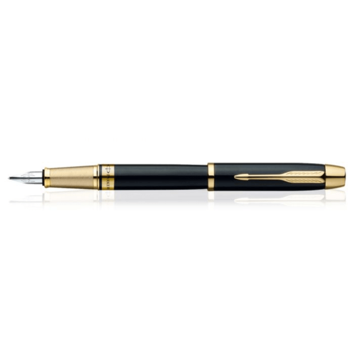 PARKER ODYSSEY LACQUE BLACK GOLD TRIM FOUNTAIN PEN - Image 3