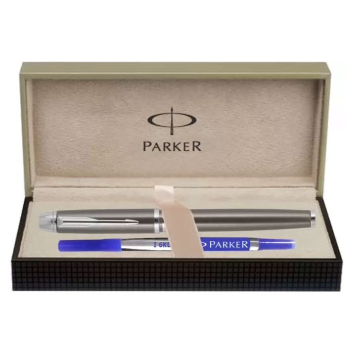 PARKER ODYSSEY GUN METAL CHROME TRIM ROLLERBALL PEN - Image 2