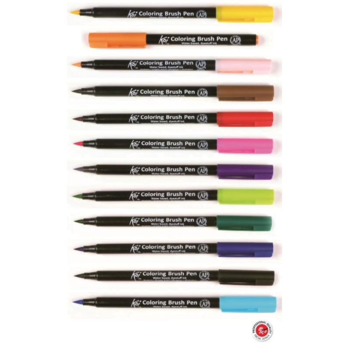 Sakura Koi Colouring Brush Pen Set - 12 Colours - Image 3
