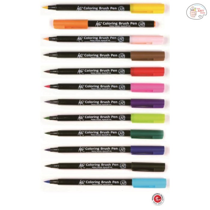 Sakura Koi Colouring Brush Pen Set - 12 Colours - Image 3
