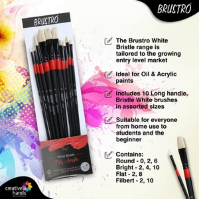 BRUSTRO White Bristle Set 10 - Image 2