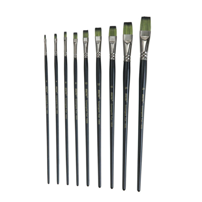 Untitled design (41) BRUSTRO Greengold Flat (Brush Nos. 16, 20, 24) - Image 1