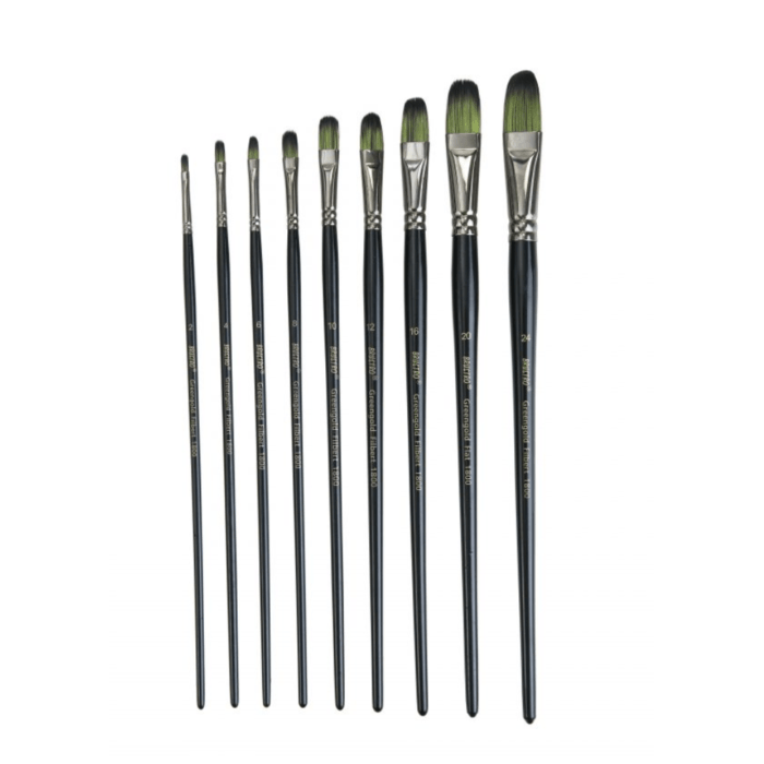 Untitled design (48) BRUSTRO Greengold Filbert Brush (Nos. 2, 4, 6, 8, 10, 12) - Image 1