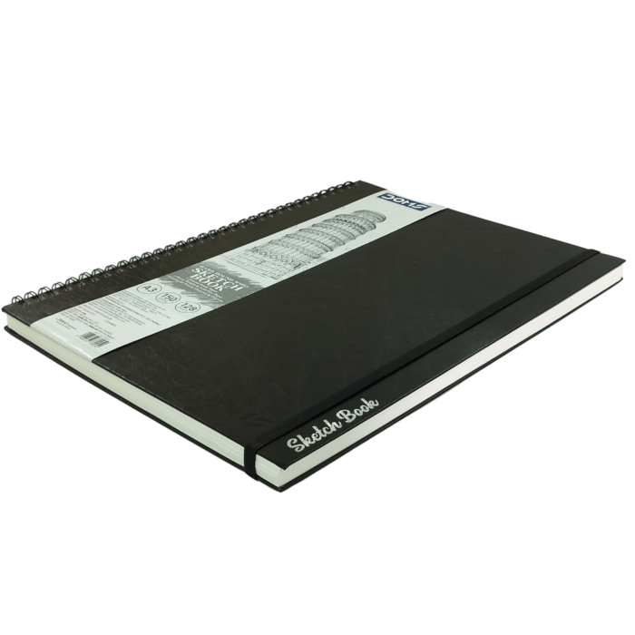 DOMS HARD BOUND WIRO SPIRAL  SKETCH BOOK  A3  150 GSM 128 PAGE'S - Image 2