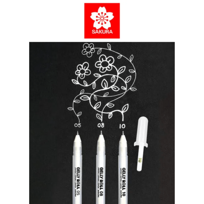 Sakura Classic White Gel Pens – Set of 3 - Image 2