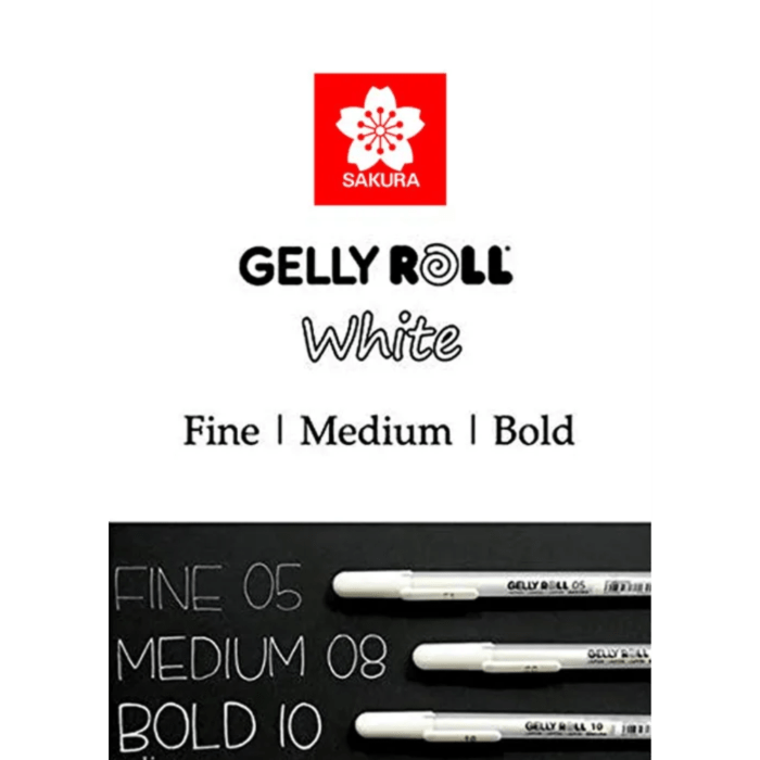 Sakura Classic White Gel Pens – Set of 3 - Image 3