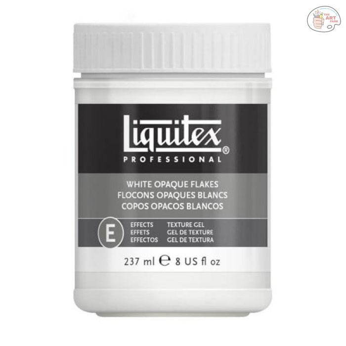 liquitex_white_opaque_flakes_237ml-500x500 LIQUITEX ACRYLIC MEDIUM WHITE OPAQUE FLAKES 237 ML - Image 1