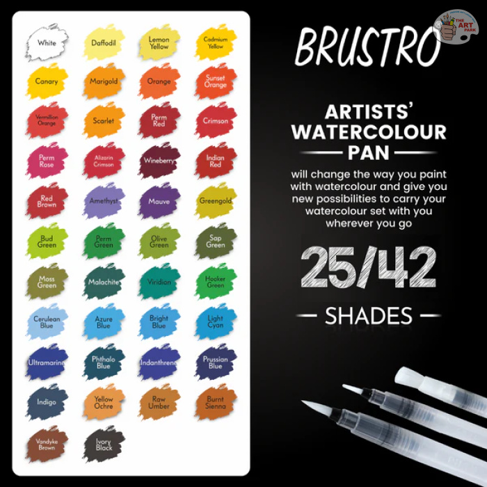 Brustro Artists Watercolour Pan Set of 25 - Image 3